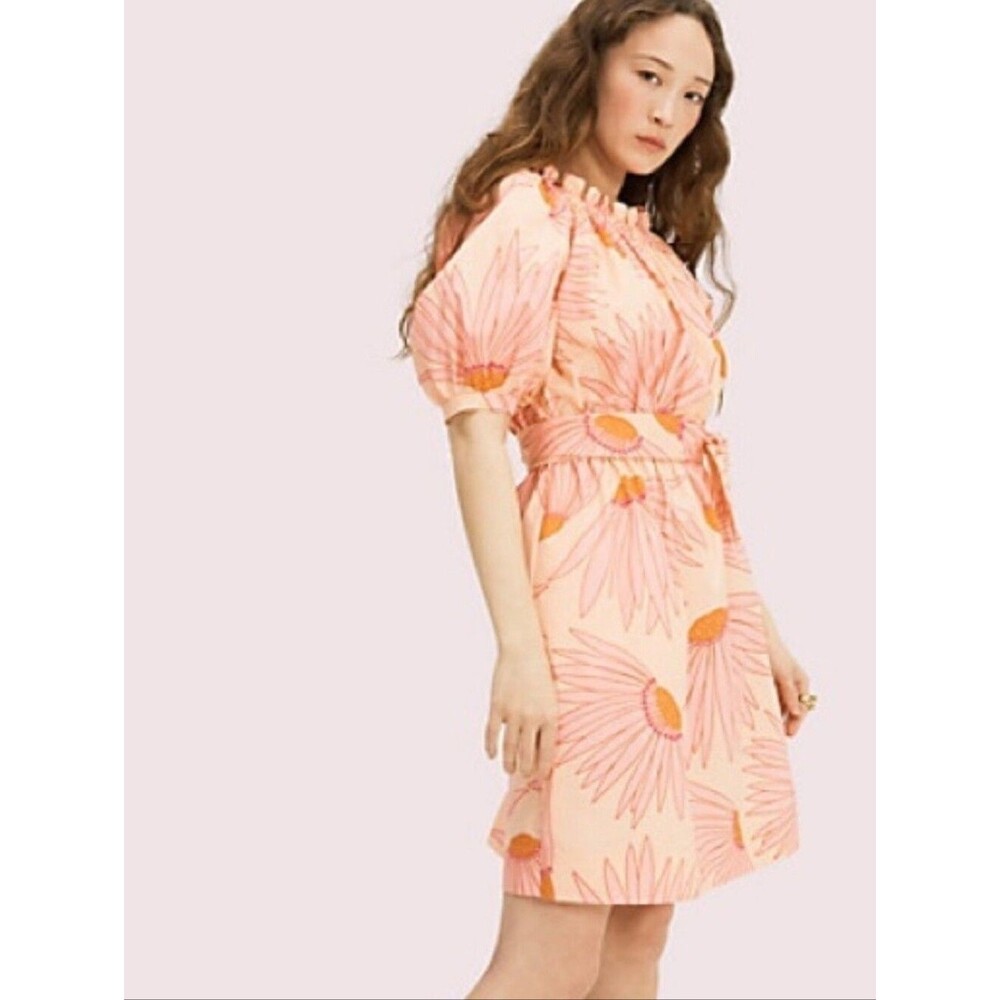 Kate Spade Falling Flowers Off The Shoulder Dress Size Medium